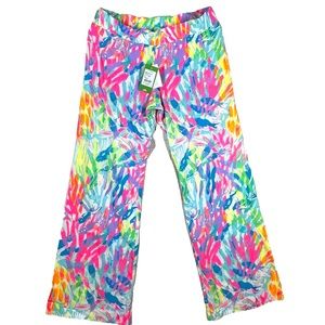 NWT $148 Lilly Pulitzer Bal Harbour Pants Size M Palazzo Sparkling Sands…